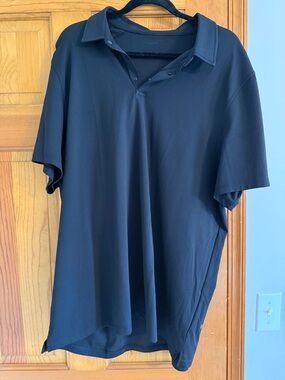 lululemon athletica Men's Black Short-Sleeve Polo